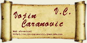 Vojin Caranović vizit kartica